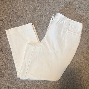 Ann Taylor Crisp White Trousers